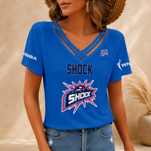 Limited Edition – Customized WNBA Detroit Shock V-Neck Shirt
