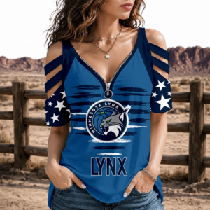 Limited Edition – Customized WNBA Minnesota Lynx Strappy Cold-Shoulder Top