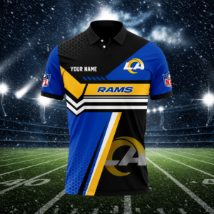 Limited Edition – Customized NFL Los Angeles Rams Polo Shirt