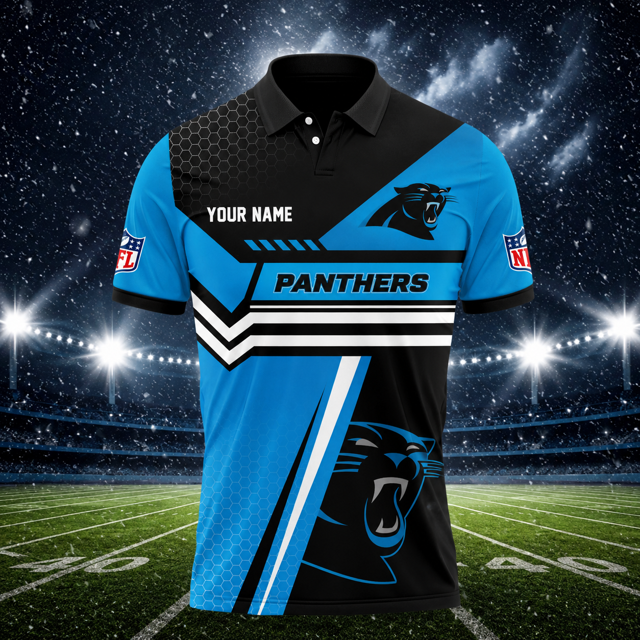 Limited Edition – Customized NFL Carolina Panthers Polo Shirt