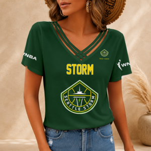 Limited Edition – Customized WNBA Seattle Storm V-Neck Shirt
