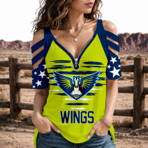 Limited Edition – Customized WNBA Dallas Wings Strappy Cold-Shoulder Top