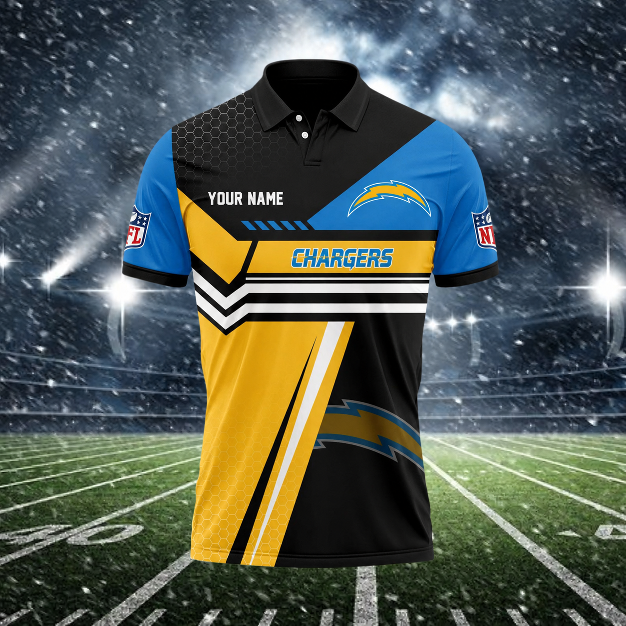 Limited Edition – Customized NFL Los Angeles Chargers Polo Shirt