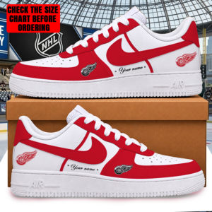 Limited Edition – Customized NHL Detroit Red Wings Af1 Shoes