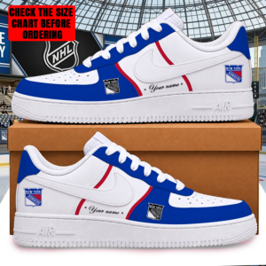 Limited Edition – Customized NHL New York Rangers Af1 Shoes
