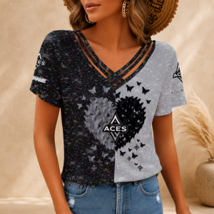 Limited Edition – Customized WNBA Las Vegas Aces V-Neck Shirt