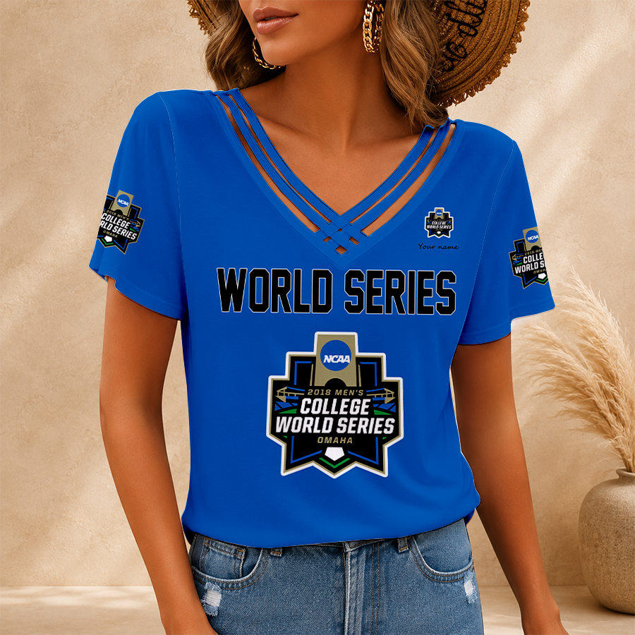 Limited Edition – Customized NCAA College World Series V-Neck Shirt