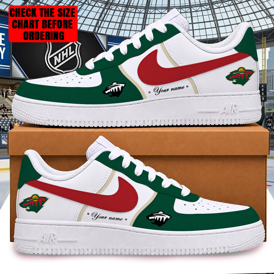 Limited Edition – Customized NHL Minnesota Wild Af1 Shoes