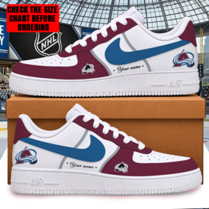 Limited Edition – Customized NHL Colorado Avalanche Af1 Shoes