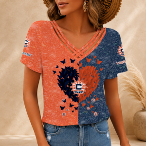 Limited Edition – Customized WNBA Connecticut Sun V-Neck Shirt