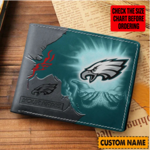 Limited Edition – Customized NFL Philadelphia Eagles Leather Wallet