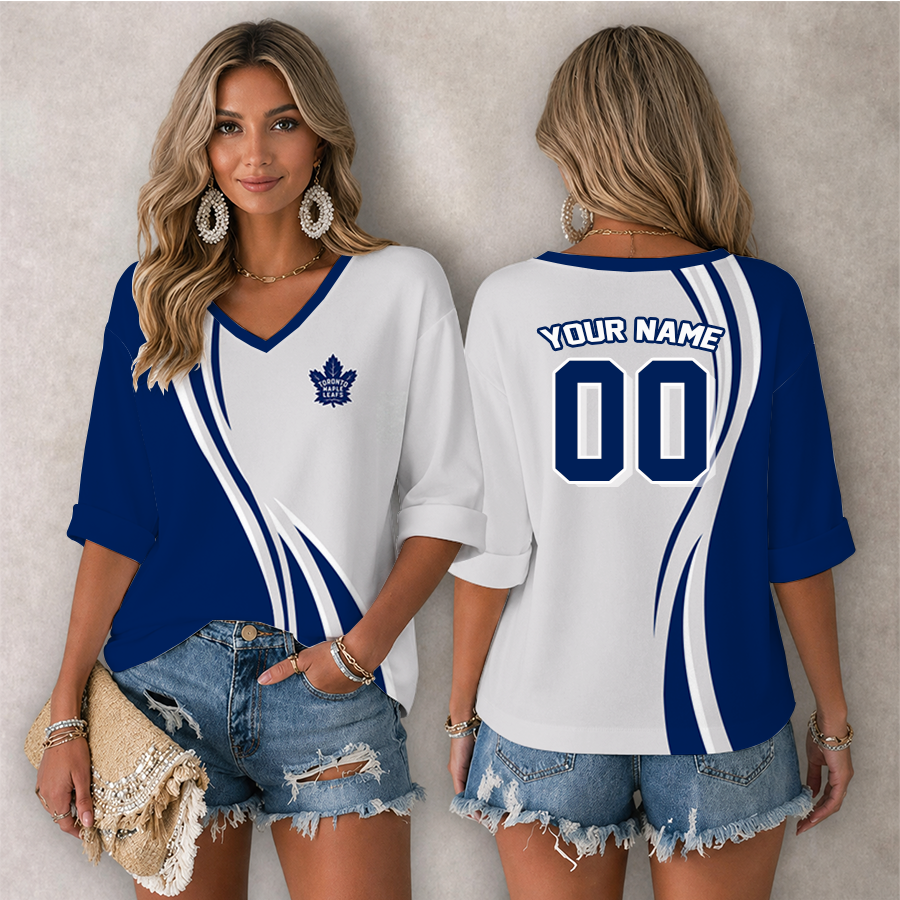 Limited Edition – Customized NHL Toronto Maple Leafs Women’s Heart V-Neck Long Sleeve Shirt