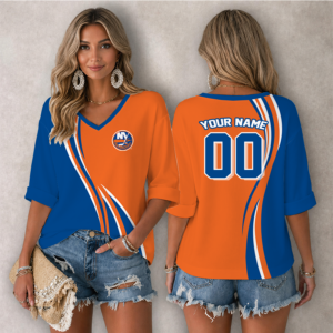 Limited Edition – Customized NHL New York Islanders Women’s Heart V-Neck Long Sleeve Shirt