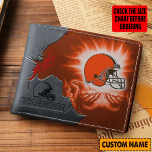Limited Edition – Customized NFL Cleveland Browns Leather Wallet