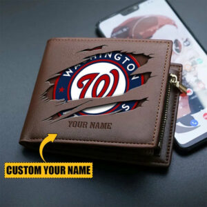 Limited Edition – Customized MLB Washington Nationals Leather Wallet