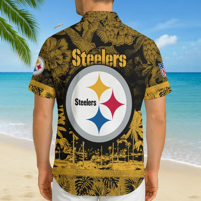 Limited Edition – Customized NFL Pittsburgh Steelers Unisex Hawaiian Shirt - Image 3
