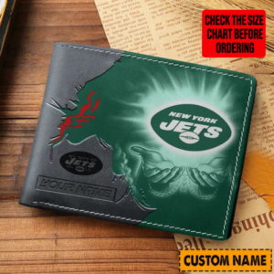 Limited Edition – Customized NFL Nyj New York Jets Leather Wallet