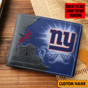 Limited Edition – Customized NFL New York Giants Leather Wallet