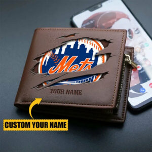 Limited Edition – Customized MLB New York Mets Leather Wallet