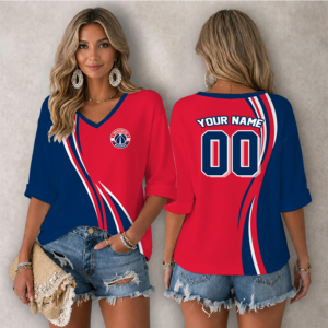 Limited Edition – Customized NBA Washington Wizards Women’s Heart V-Neck Long Sleeve Shirt