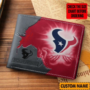 Limited Edition – Customized NFL Houston Texans Leather Wallet