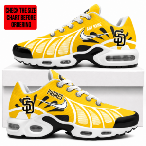 Limited Edition – Customized MLB San Diego Padres Air Max Plus Sneakers