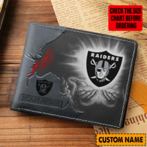 Limited Edition – Customized NFL Las Vegas Raiders Leather Wallet