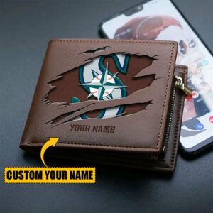 Limited Edition – Customized MLB Seattle Mariners Leather Wallet