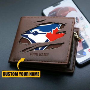 Limited Edition – Customized MLB Toronto Blue Jays Leather Wallet