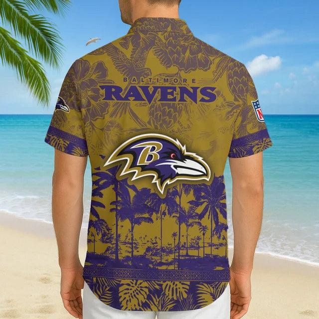 Limited Edition – Customized NFL Baltimore Ravens Unisex Hawaiian Shirt - Image 3