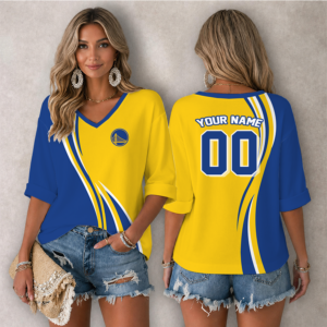 Limited Edition – Customized NBA Golden State Warriors Women’s Heart V-Neck Long Sleeve Shirt