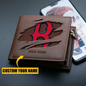 Limited Edition – Customized MLB Boston Red Sox Leather Wallet