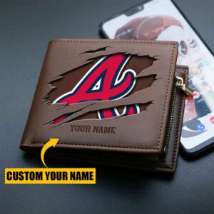 Limited Edition – Customized MLB Atlanta Braves Leather Wallet
