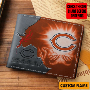 Limited Edition – Customized NFL Chicago Bears Leather Wallet