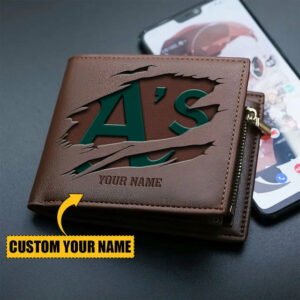Limited Edition – Customized MLB Oakland Athletics Leather Wallet