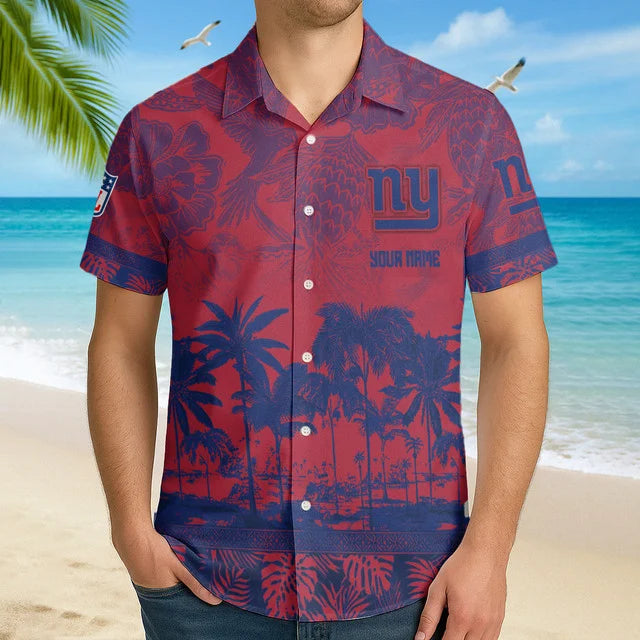Limited Edition – Customized NFL New York Giants Unisex Hawaiian Shirt - Image 2