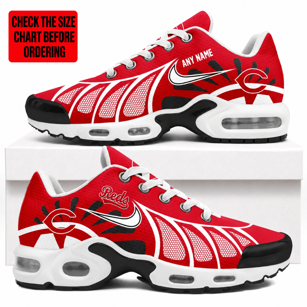 Limited Edition – Customized MLB Cincinnati Reds Air Max Plus Sneakers