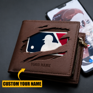 Limited Edition – Customized MLB Major League Baseball Leather Wallet