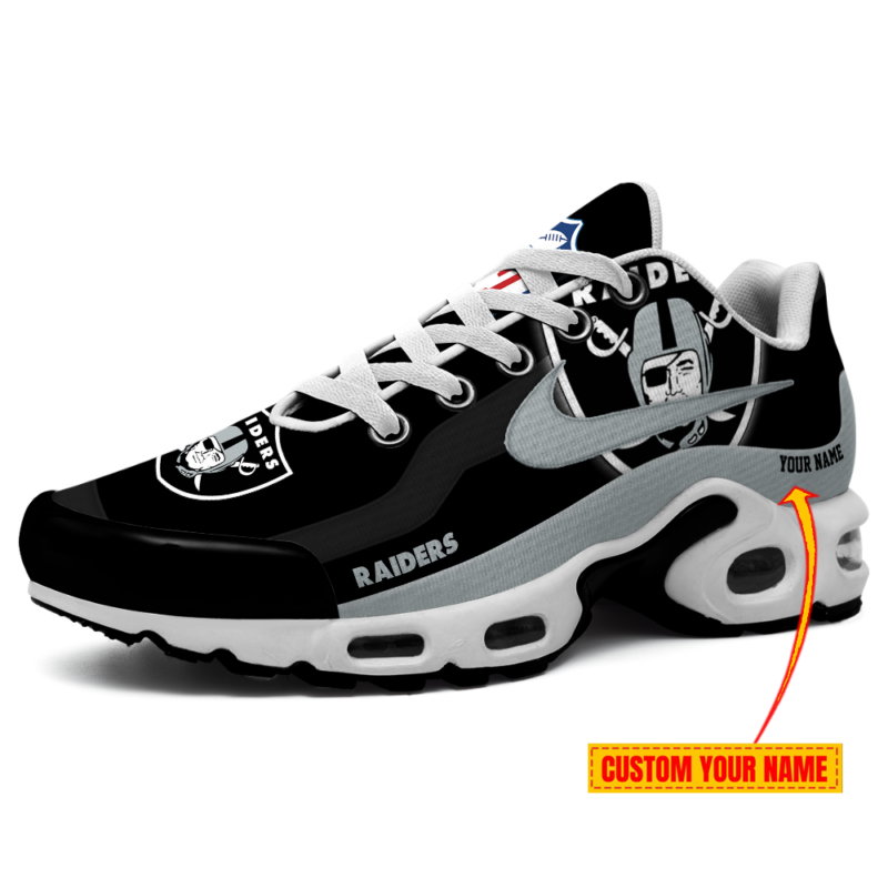 Limited Edition – Customized NFL Las Vegas Raiders Air Max Plus Sneakers - Image 2