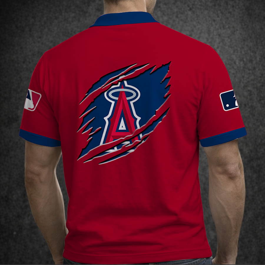 Limited Edition – Customized MLB Los Angeles Angels Polo Shirt - Image 2