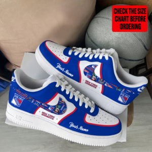 Limited Edition – Customized NHL New York Rangers Af1 Shoes
