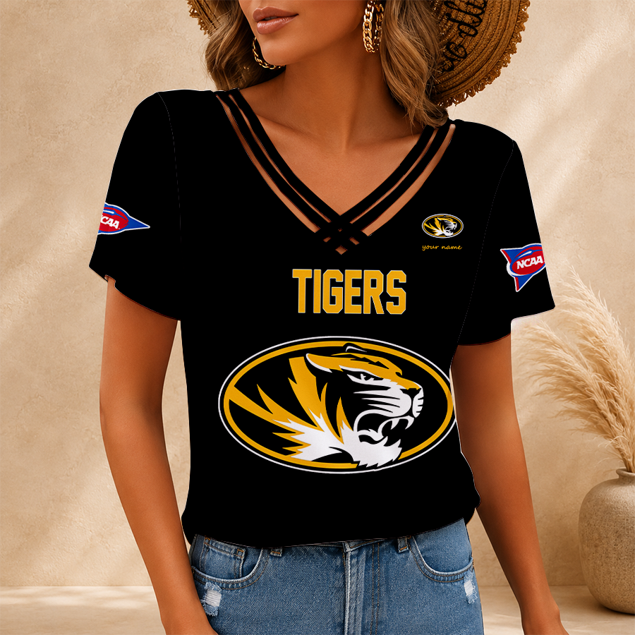 Limited Edition – Customized NCAA Missouri Tigers V-Neck Shirt