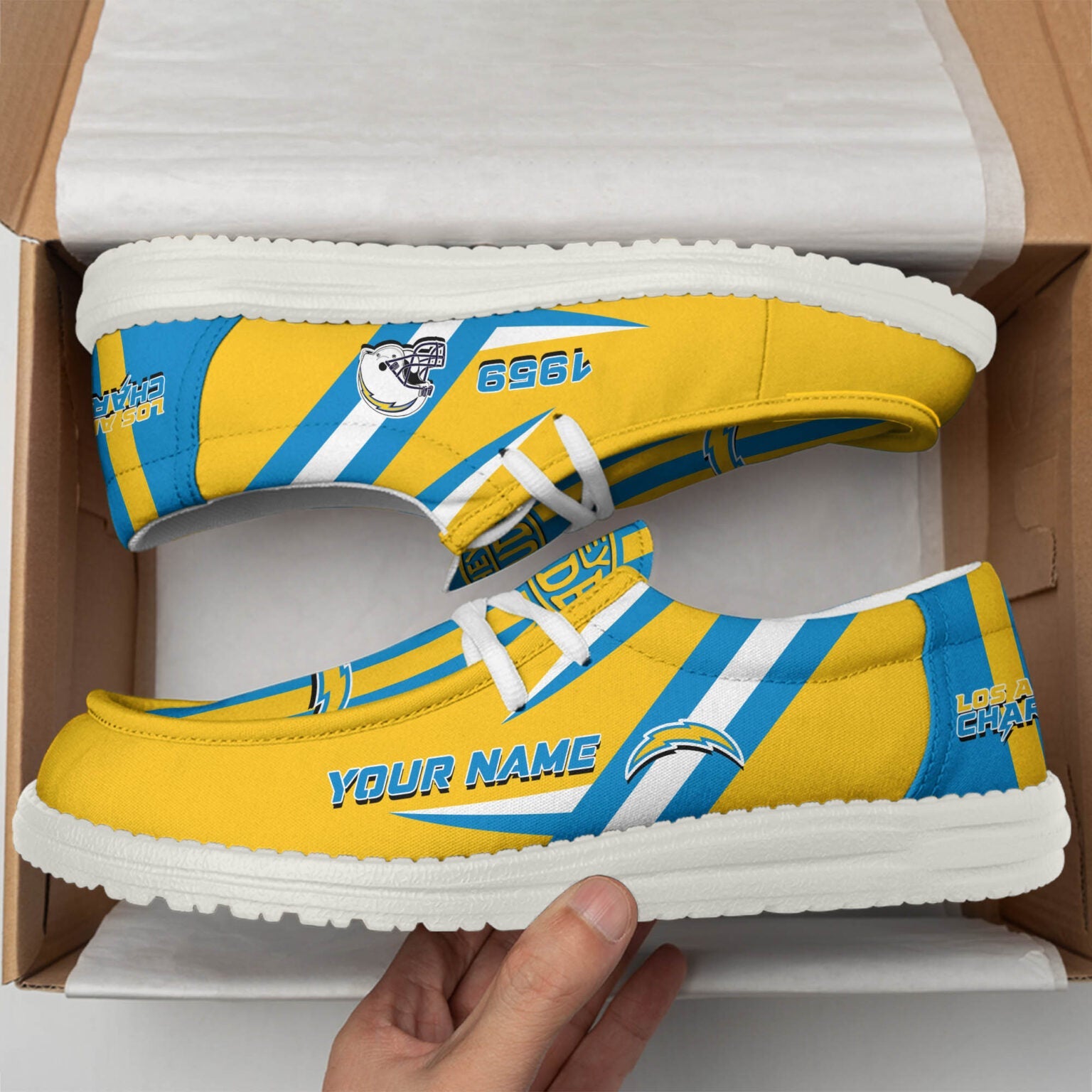 Limited Edition – Customized NFL Los Angeles Chargers Loafer Shoes - Image 2