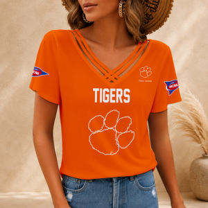 Limited Edition – Customized NCAA Clemson Tigers V-Neck Shirt