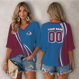 Limited Edition – Customized NHL Colorado Avalanche Women’s Heart V-Neck Long Sleeve Shirt
