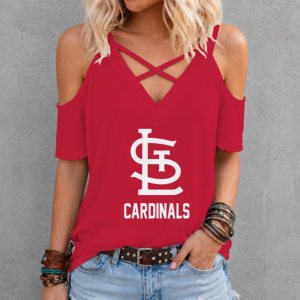 Limited Edition – Customized MLB St. Louis Cardinals Criss Cross V-Neck Top