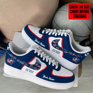 Limited Edition – Customized NHL Columbus Blue Jackets Af1 Shoes