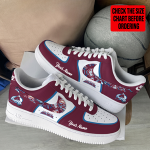 Limited Edition – Customized NHL Colorado Avalanche Af1 Shoes