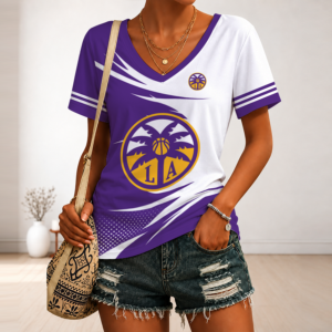 Limited Edition – Customized WNBA Los Angeles Sparks V-Neck Female Shirt