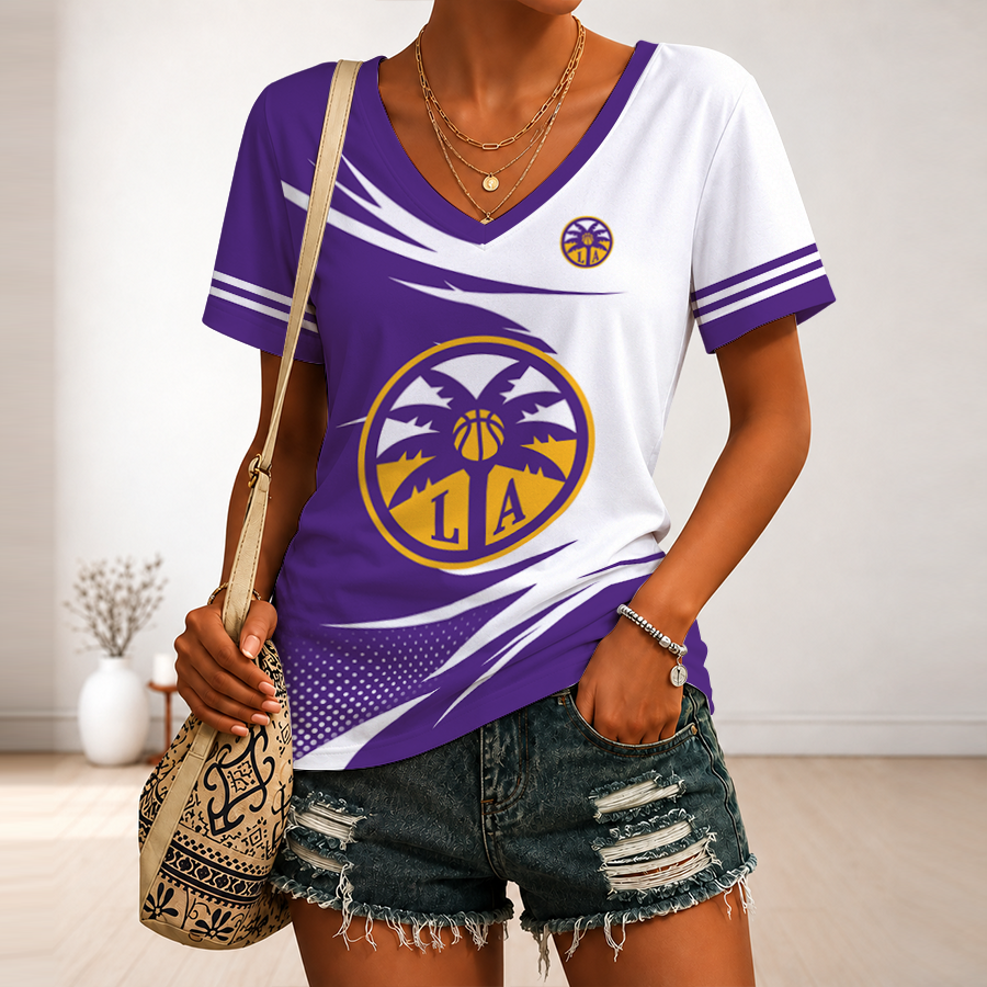 Limited Edition – Customized WNBA Los Angeles Sparks V-Neck Female Shirt
